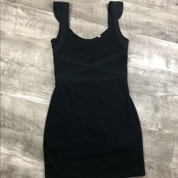 Free People Dresses & Skirts - Free People Body-con Dress Black Open-back Cap S